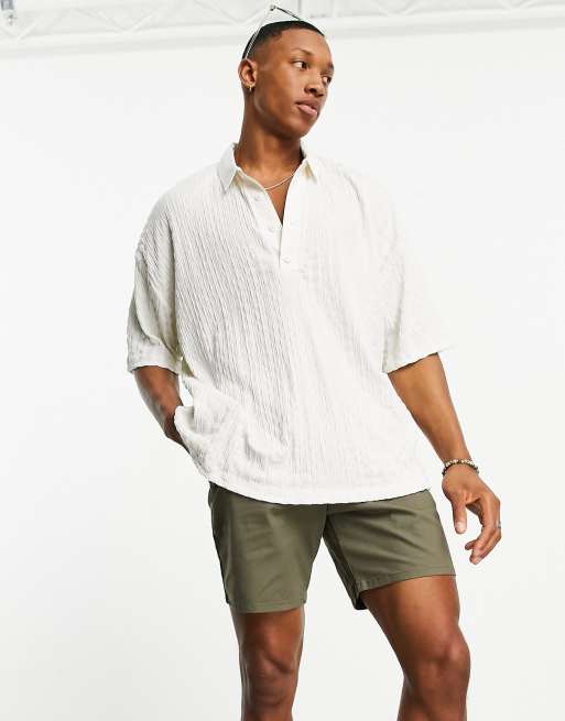 Oversized polo hot sale shirt mens