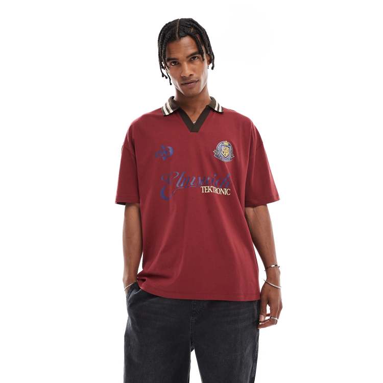 Tシャツ・カットソー Courreges Red viscosa blend polo shirt Red viscosa blend polo shirt – G&B