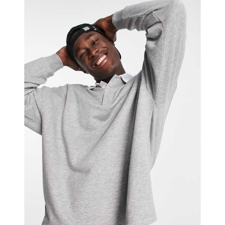 ASOS DESIGN super oversized sweatshirt in grey marl