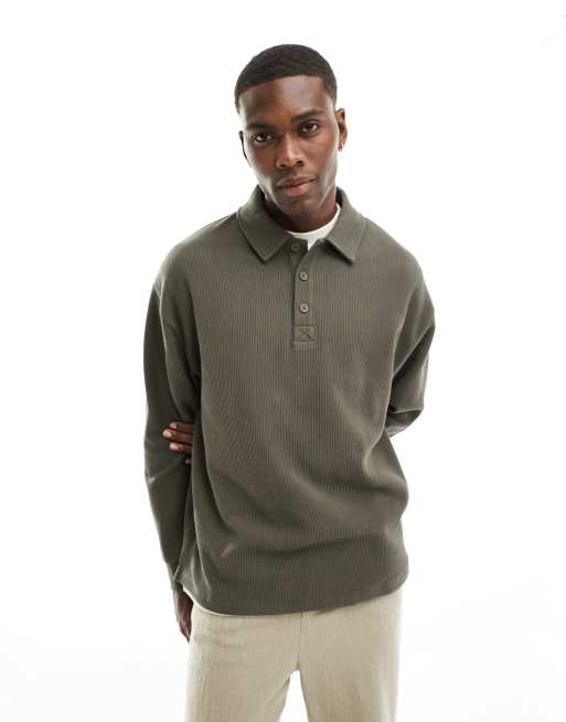 Gray polo sweatshirt sale