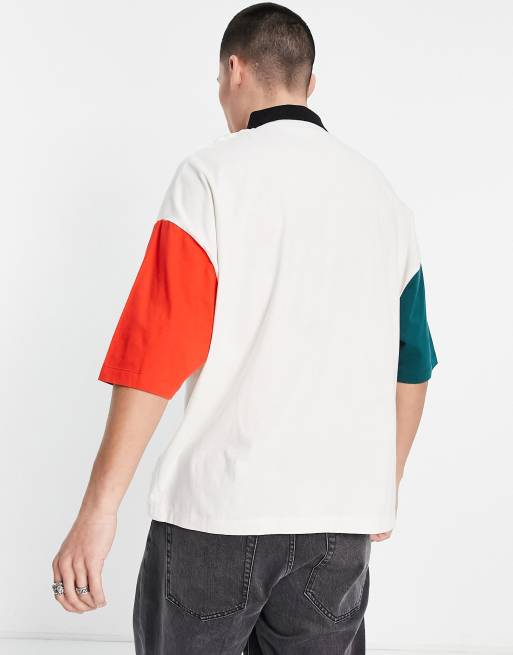 ASOS DESIGN oversized polo T-shirt with Colorado print