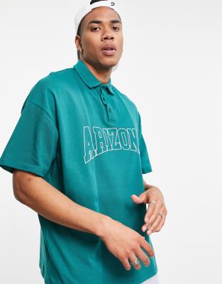 ASOS DESIGN oversized polo t-shirt with 