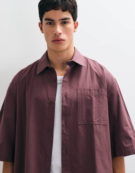 ASOS DESIGN oversized poplin-skjorte i lilla, 5 af 5