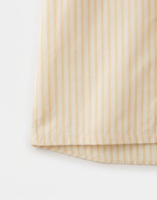 ASOS DESIGN oversized poplin stripe shirt in yellow and white, 9 of 9