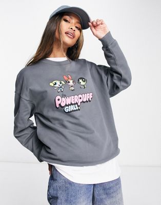ASOS DESIGN oversized Power puff girls license graphic sweatshirt in ...