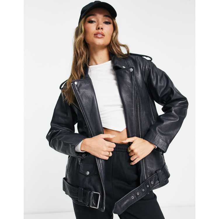 Asos leather outlet jacket sale