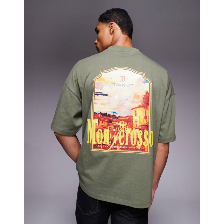 Tシャツ・カットソー COVERNAT Quad Board Graphic T-Shirt Light Khaki クアッドボードグラフィックTシャツ Light Khaki - Covernat