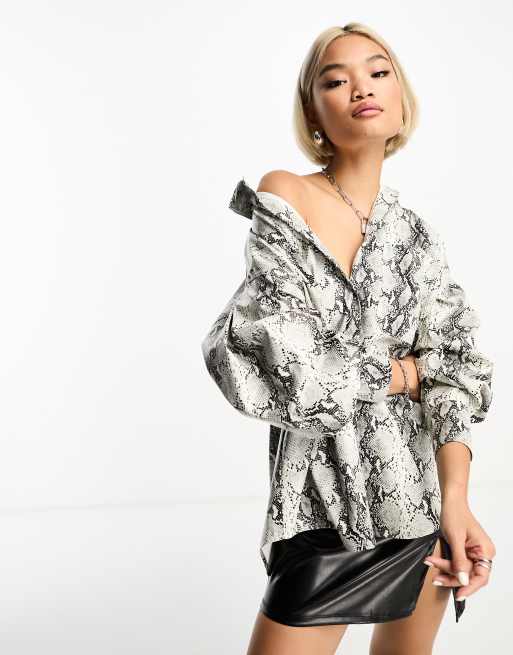 Asos snake print sales top