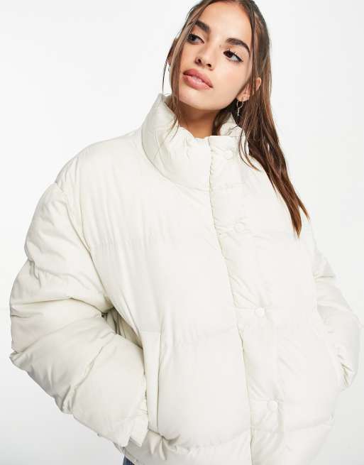 Columbia Pike Lake Cropped Puffer Jacket In Cream | lupon.gov.ph