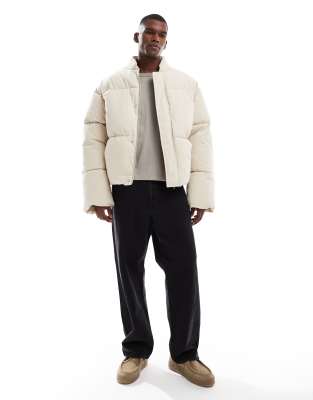 Asos Design Oversized Puffer Jacket In White