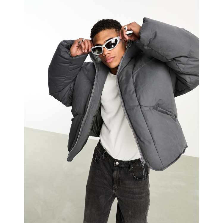 Asos design oversized deals wrap front puffer