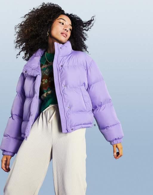 Purple sales puffer coat