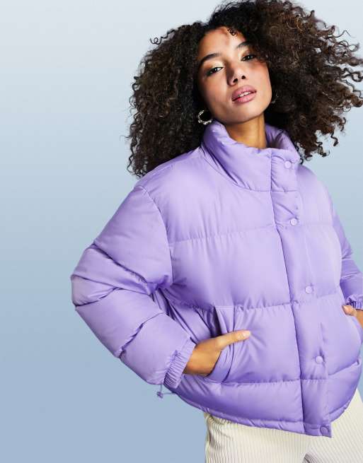 Pastel purple puffer store jacket