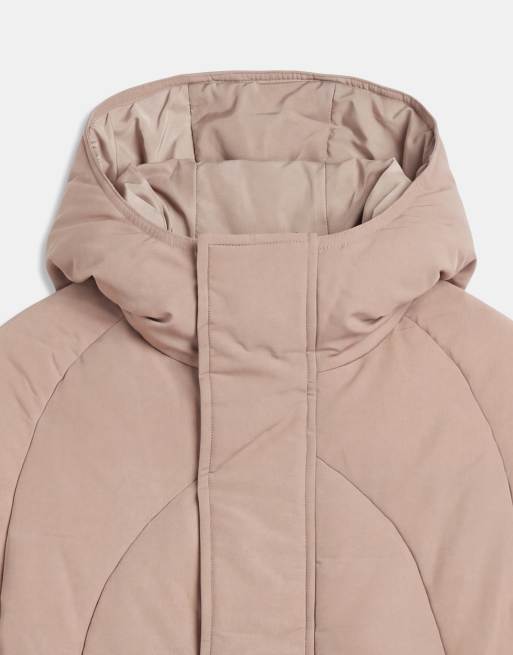 ASOS DESIGN oversized puffer jacket in taupe, 8 of 9