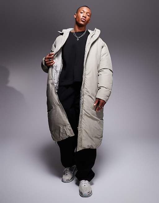 ASOS DESIGN oversized puffer jacket with hood and ASOS DESIGN oversized puffer jacket with hood and