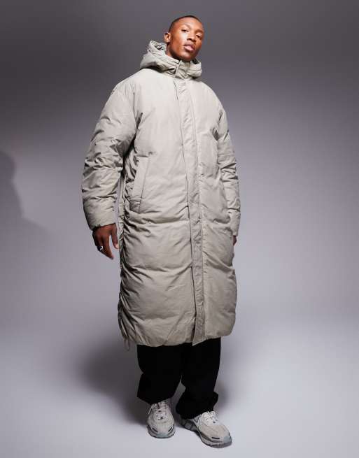 Oversized longline puffer jacket hotsell