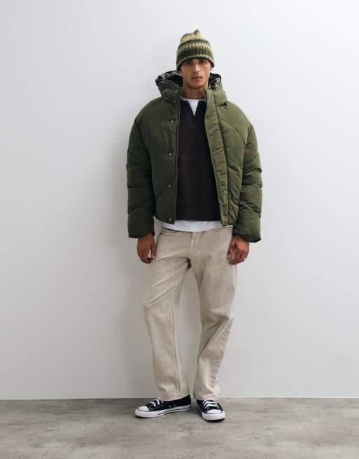ASOS DESIGN oversized pufferjack in midden groen, 2 van 5