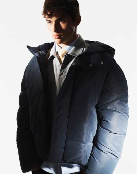 ASOS DESIGN oversized pufferjacka i blått - view 1