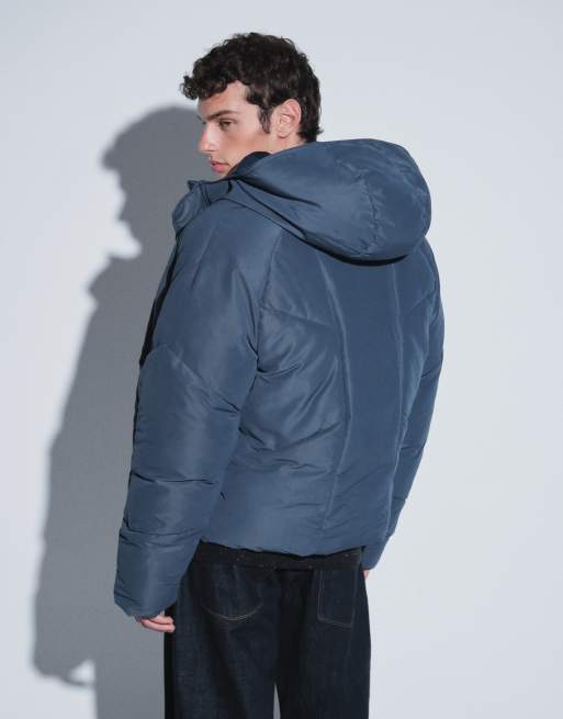 ASOS DESIGN oversized pufferjacka i blått, 4 av 6