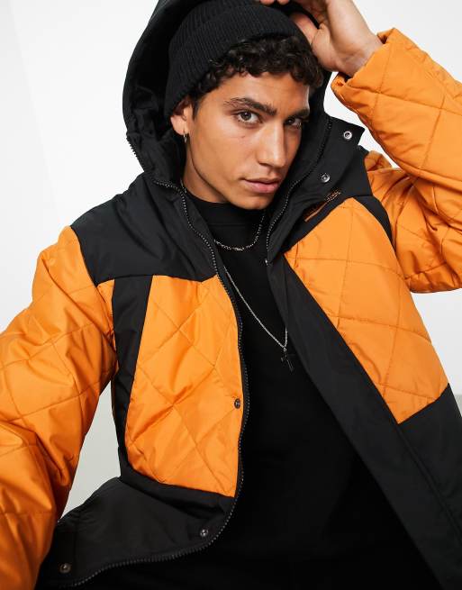 Quilted store rain jacket