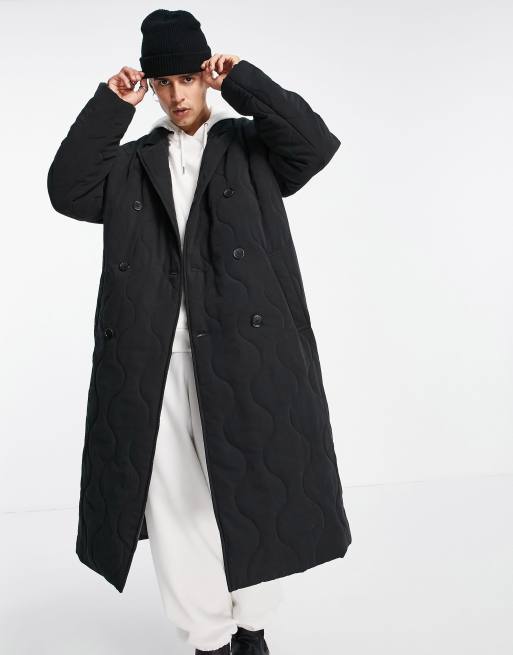 Quilted trench coat mens hotsell