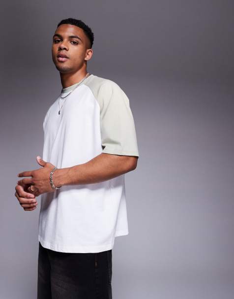 ASOS DESIGN oversized raglan t-shirt in gray - view 1