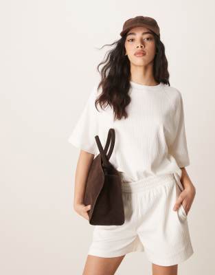 Asos Design Oversized Raglan Tee In White