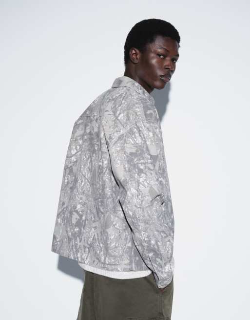 ASOS DESIGN - Oversized recht canvas jack met camouflageprint, 2 van 9