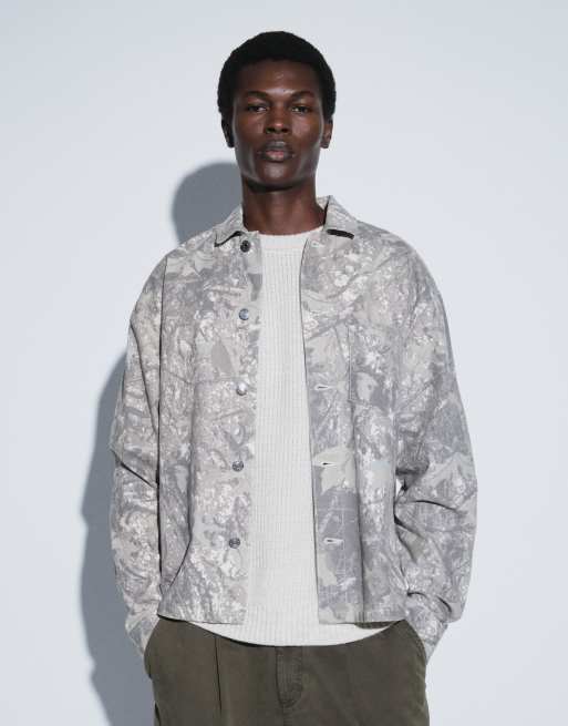 ASOS DESIGN - Oversized recht canvas jack met camouflageprint, 4 van 9