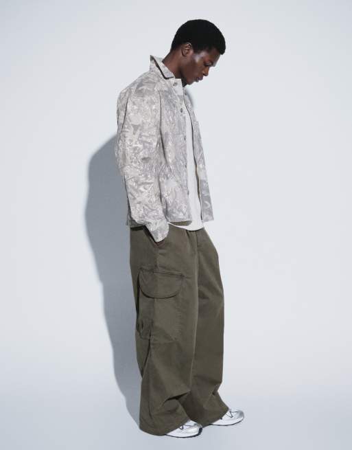 ASOS DESIGN - Oversized recht canvas jack met camouflageprint, 5 van 9