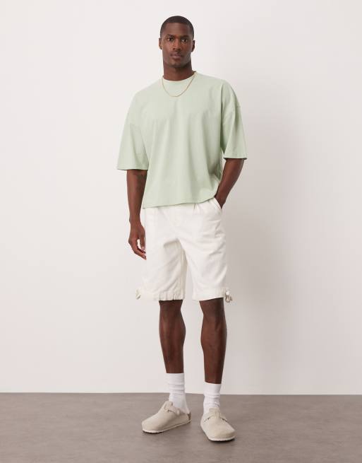 ASOS DESIGN - Oversized recht T-shirt met verlaagde schouders in mintgroen, 3 van 4