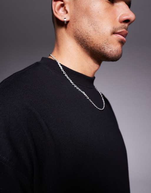 ASOS DESIGN - Oversized recht T-shirt van zeer zware stof in zwart , 3 van 4