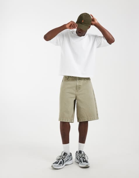 ASOS DESIGN - Oversized rechte T-shirt van zware stof met halflange mouwen in wit - view 1