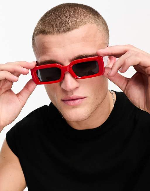 Oversized red glasses sale