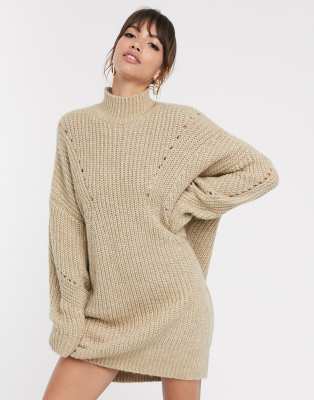 sweater dress tan