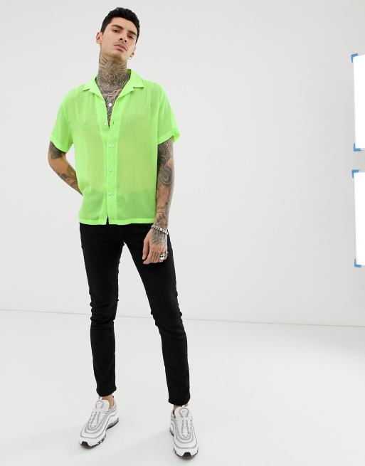 Neon green shirt discount outfit