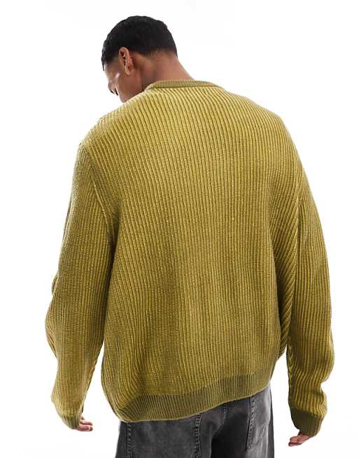 ASOS DESIGN oversized rib knit pleated fisherman sweater in ASOS DESIGN oversized rib knit pleated fisherman sweater in
