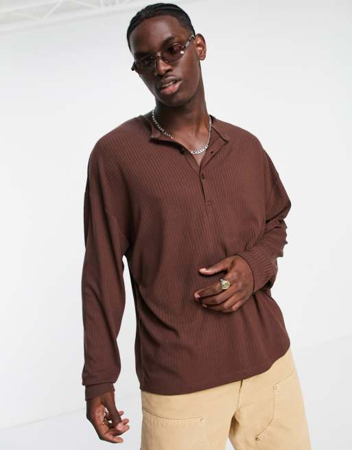 grandad collar t shirt long sleeve