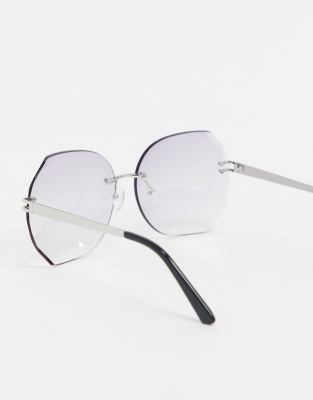 rimless oversized glasses
