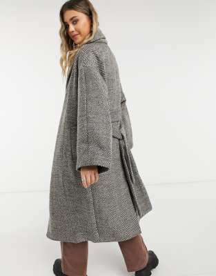 asos herringbone coat