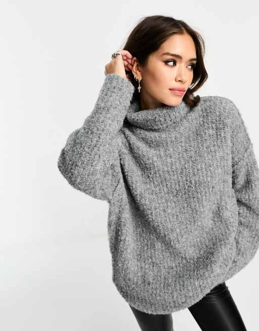 Boucle cowl sale neck sweater