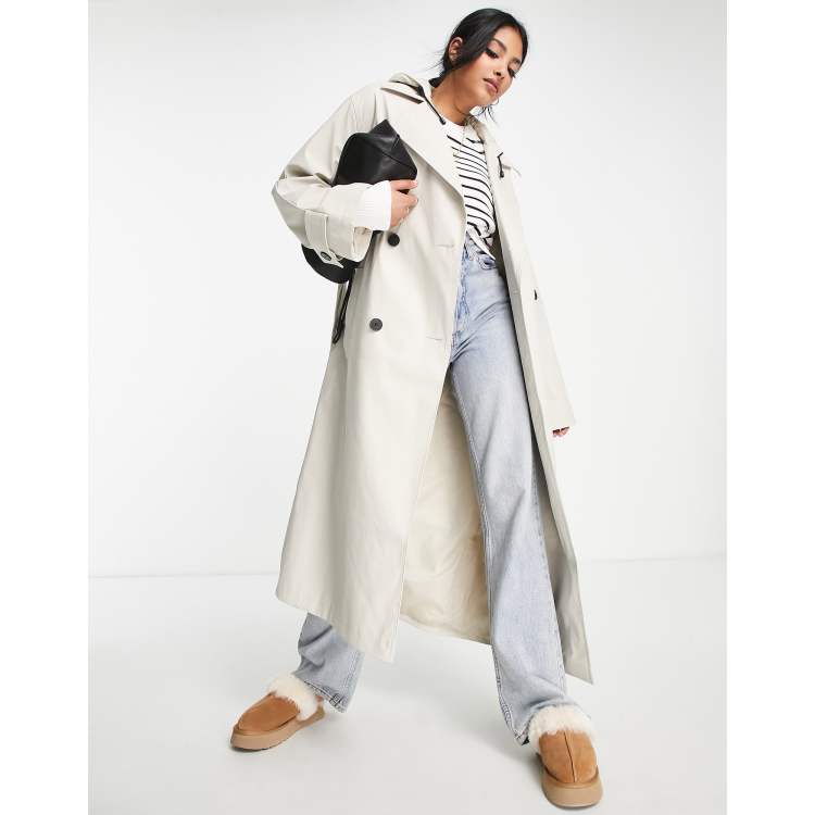 Asos white trench outlet coat