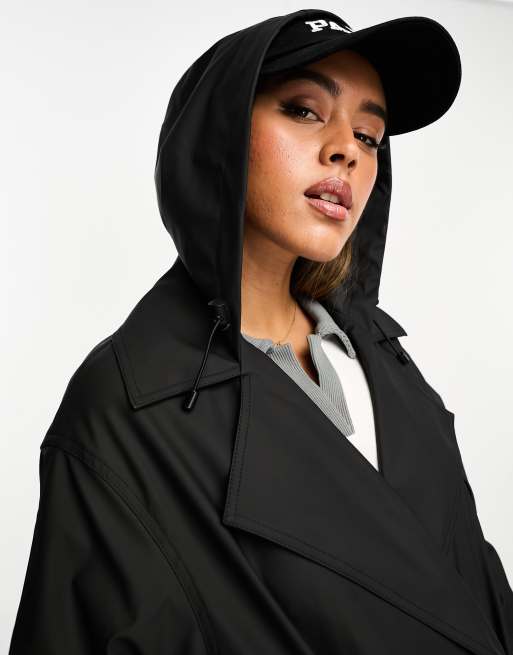 Asos hooded hotsell trench coat