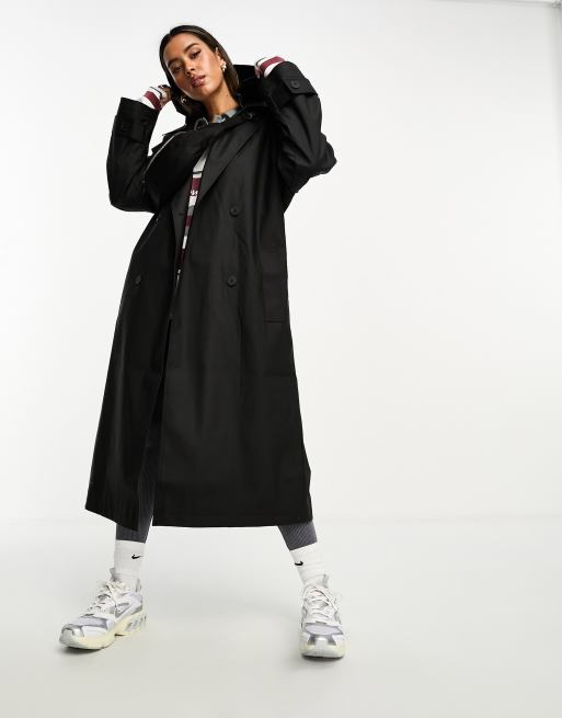 Oversized hooded trench sales coat