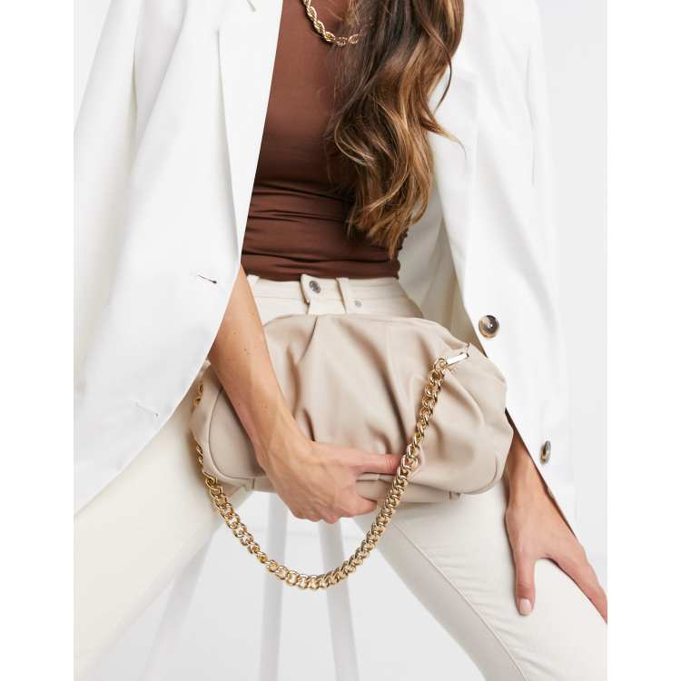 Oversized white 2025 clutch bag