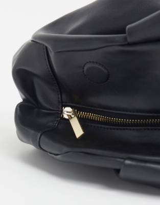 oversized black clutch bag