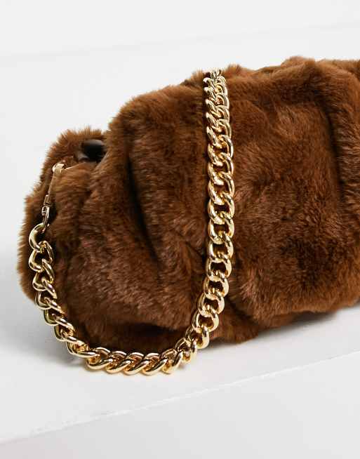 Fur best sale clutch bag