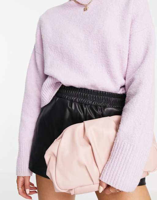 Asos pink clutch online bag