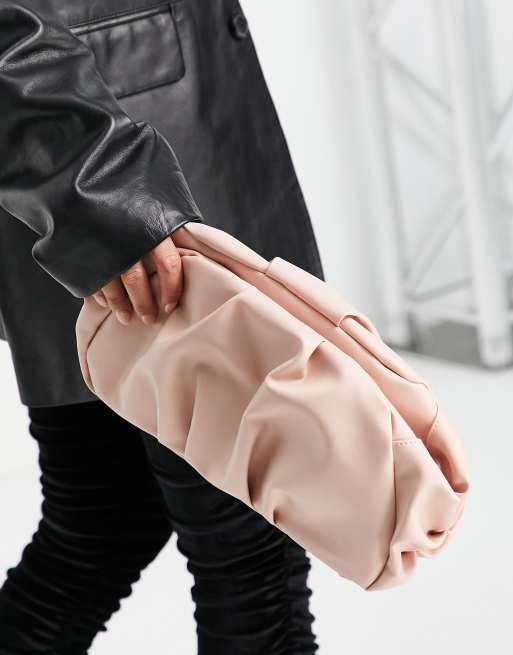 Oversized ruched clutch discount bag