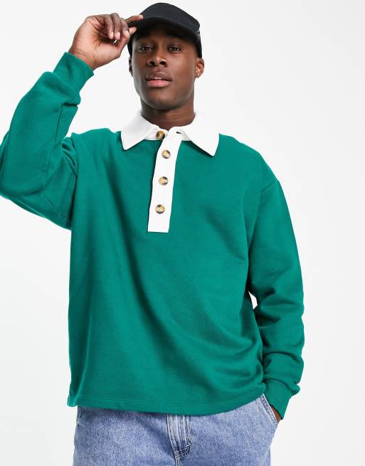 Sweatshirt with cheap polo inside